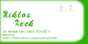 miklos keck business card